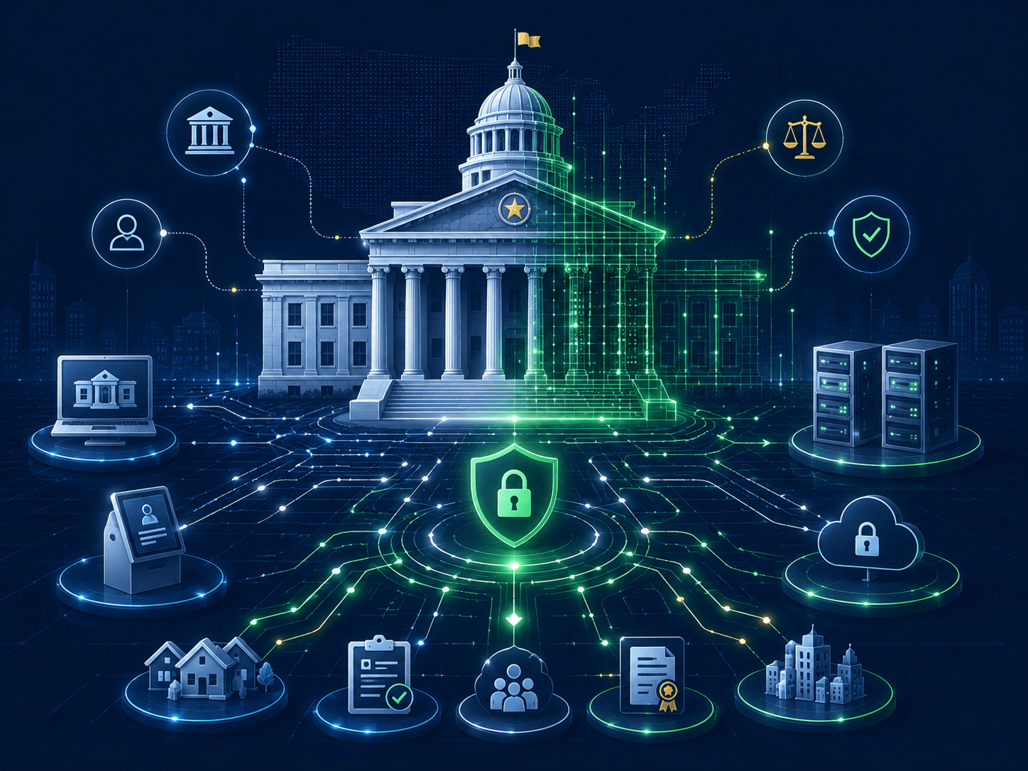 Gouvernement industry illustration